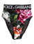 Dolce & Gabbana Black Floral Print High Waist PantyUnderwear
