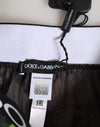 Dolce & Gabbana Black Floral Print High Waist PantyUnderwear