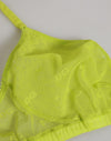 Dolce & Gabbana Yellow Green Nylon Soft Cup BrassiereUnderwear