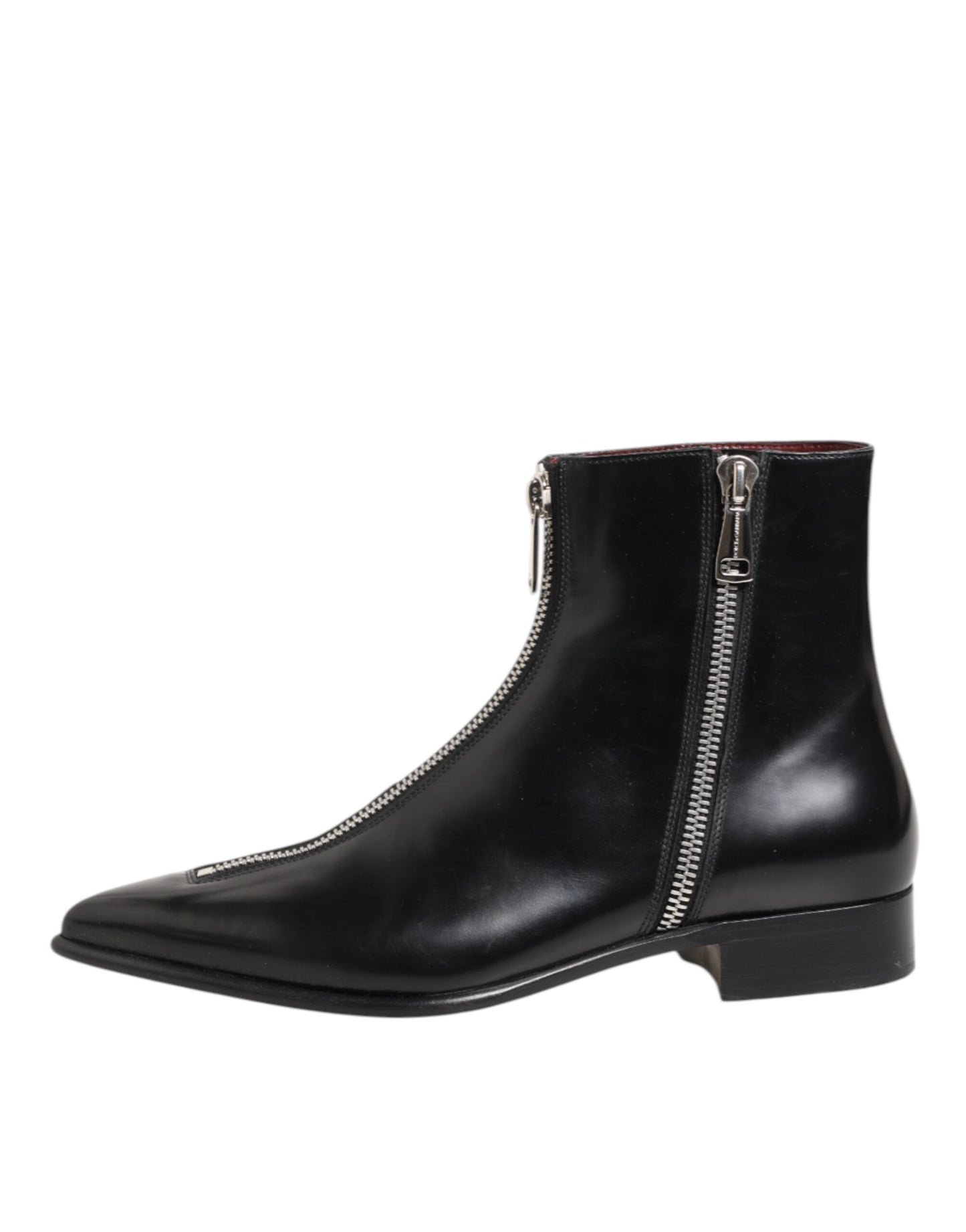 Dolce & Gabbana Black Calfskin Leather Men SHORT Boots Shoes