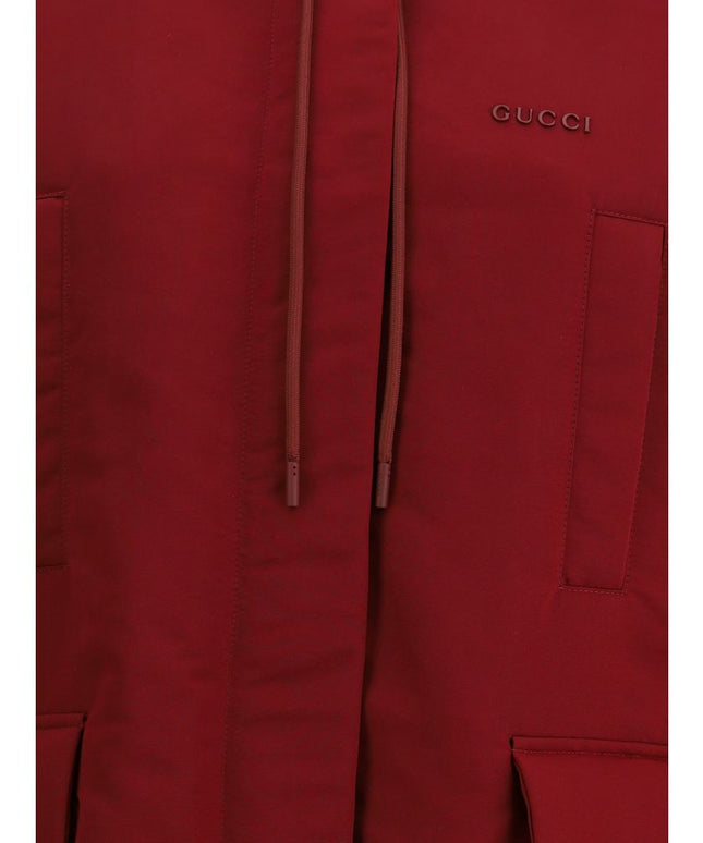 Gucci Red Polyester faille Jacket
