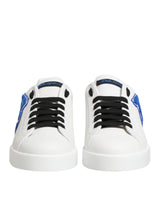 Dolce & Gabbana White Leather DG Logo Low Top Sneakers Shoes