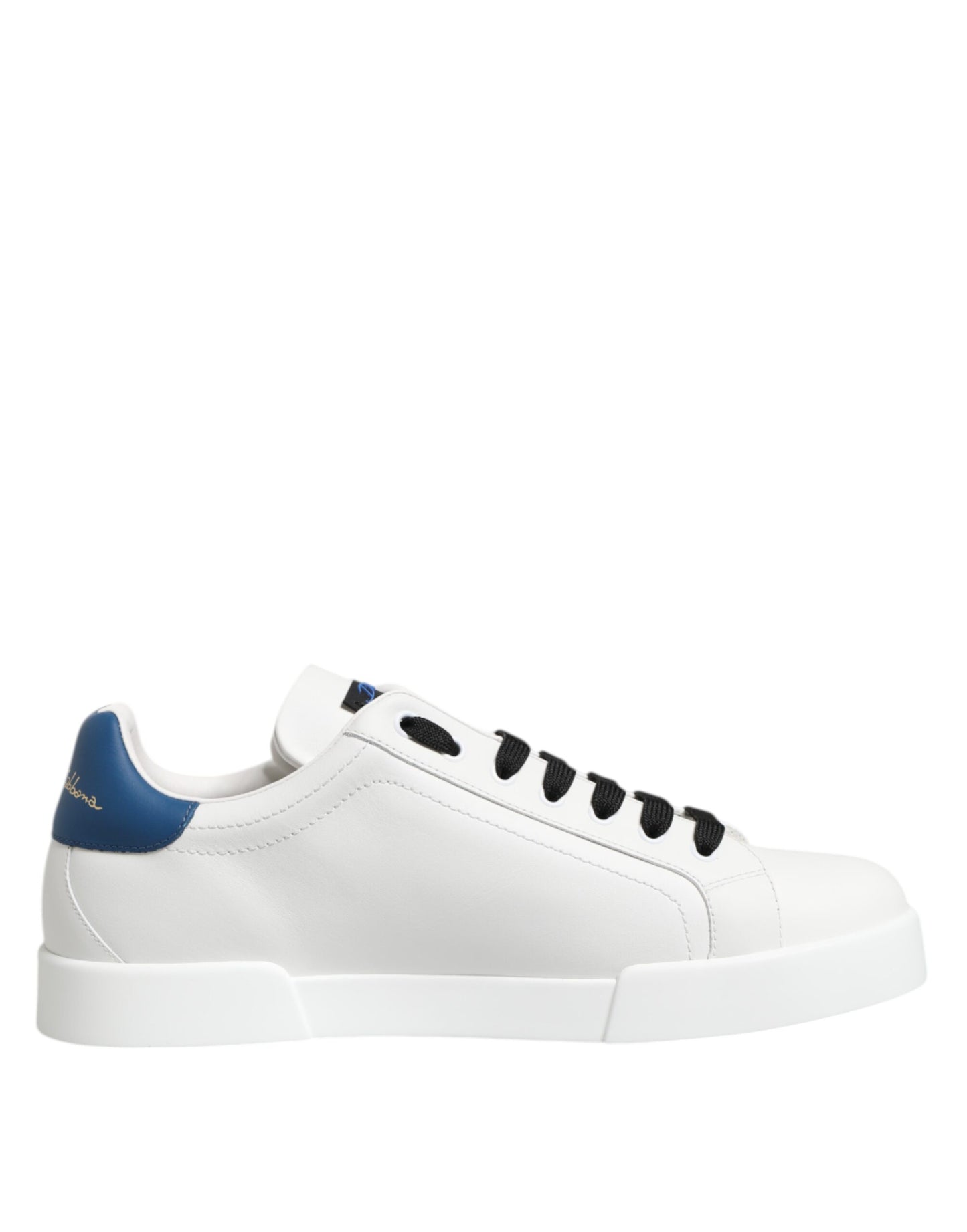 Dolce & Gabbana White Leather DG Logo Low Top Sneakers Shoes