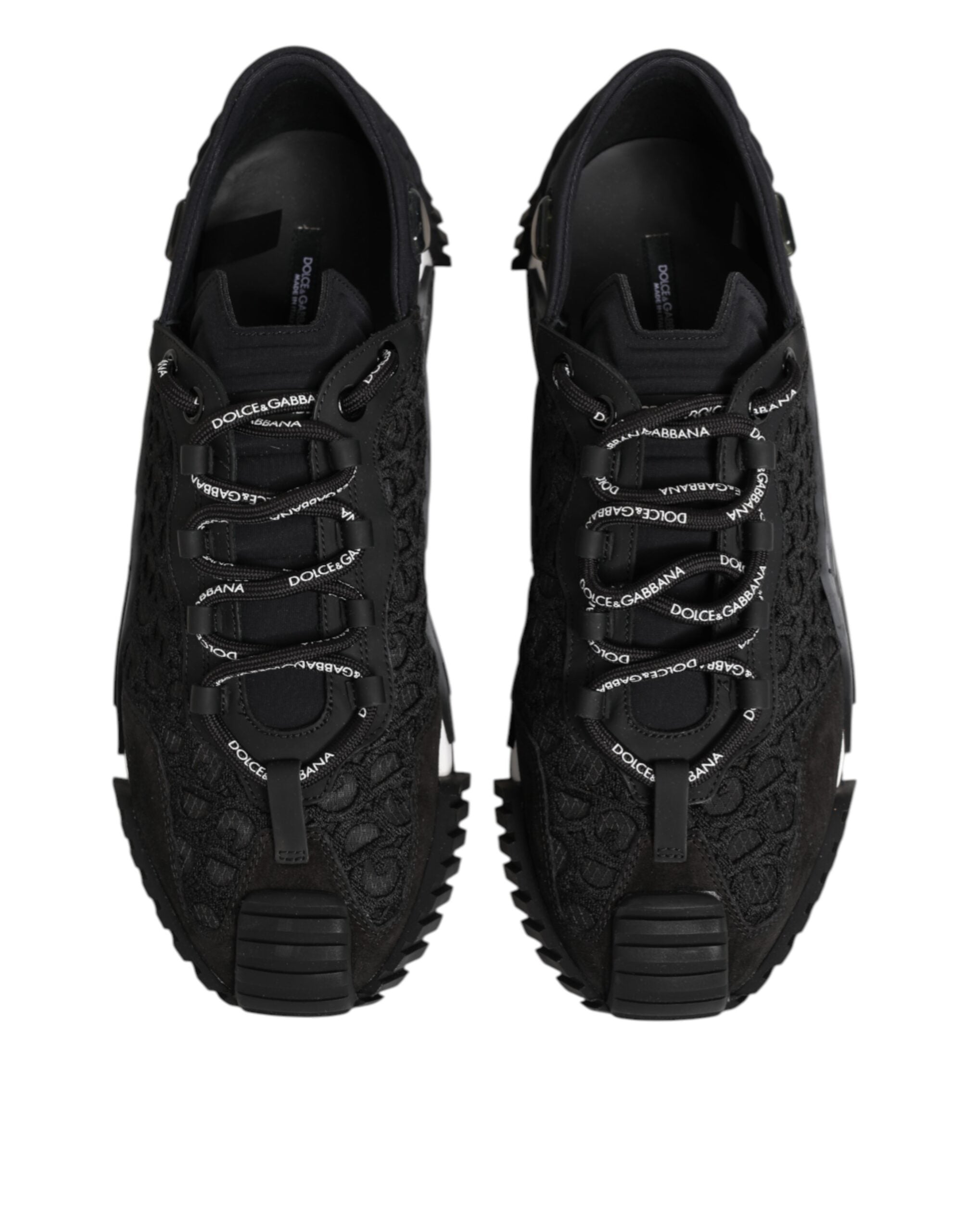 Dolce & Gabbana Black Logo Lace Low Top NS1 Sneaker Shoes
