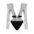 Dolce & Gabbana Gray Viscose One-Piece Swimsuit