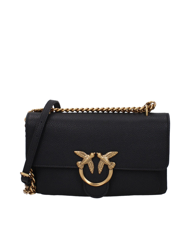 PINKO Black Leather Crossbody Bags