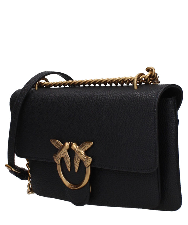 PINKO Black Leather Crossbody Bags