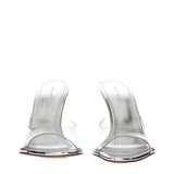 Amina Muaddi Transparent Pvc Stiletto Heels Sandals