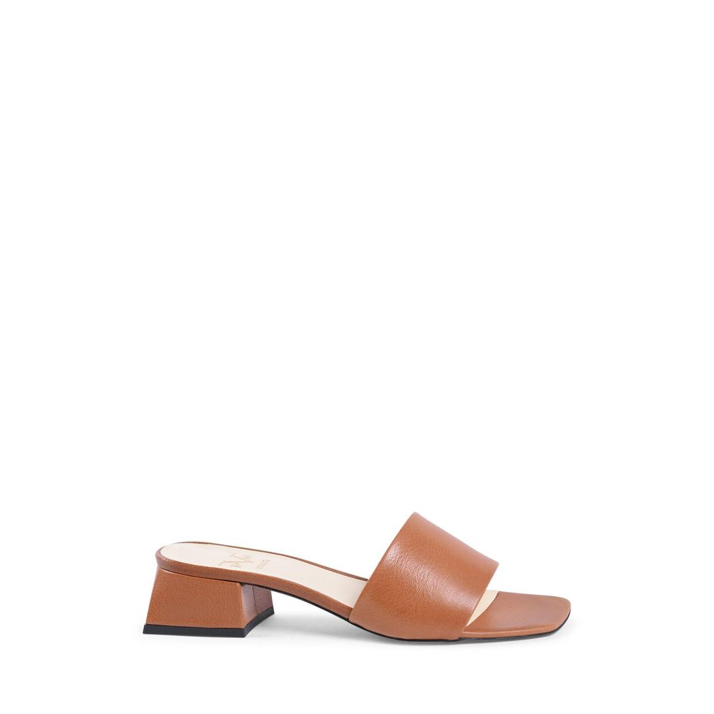 19V69 Italia Brown Leather Sandal - Outfito.ae