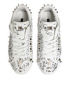 Dolce & Gabbana White Portofino Studded Men Sneakers Shoes