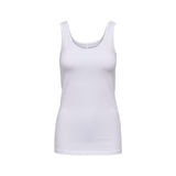 Only White Cotton Tank Top