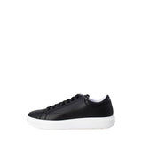 Armani Exchange Black Leather Low Top Sneakers
