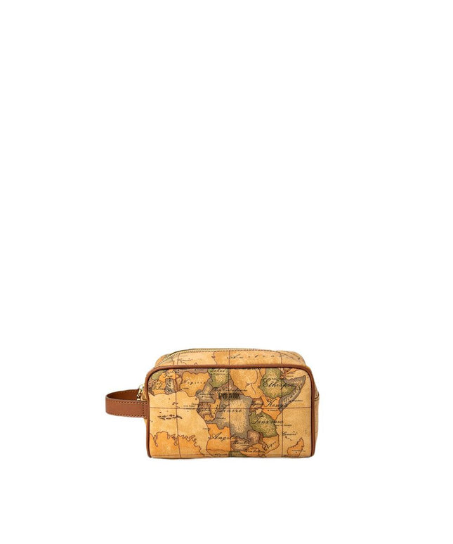 Alviero Martini Prima Classe Beige Cotton Clutch Bag