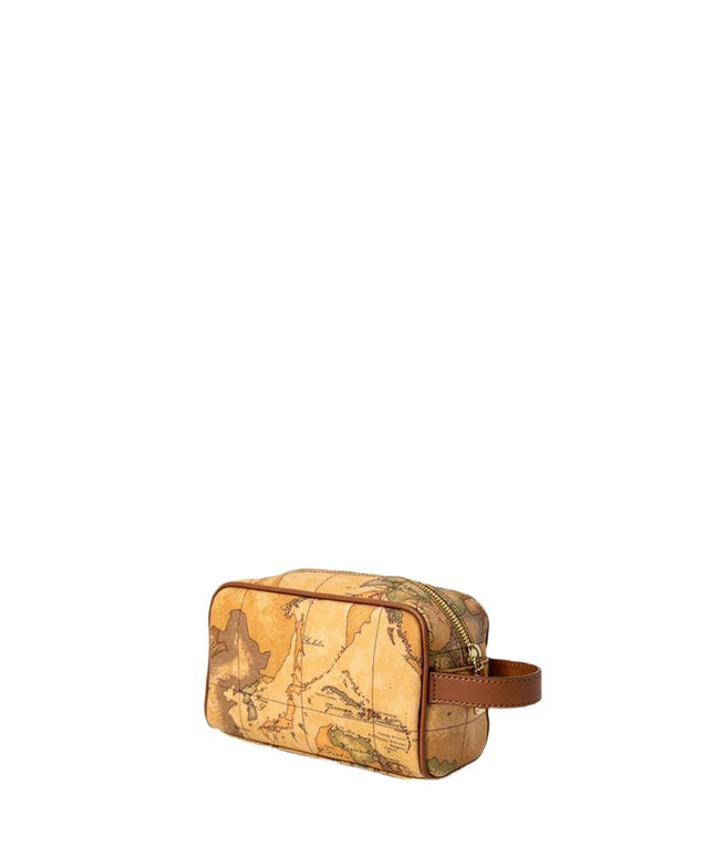 Alviero Martini Prima Classe Beige Cotton Clutch Bag