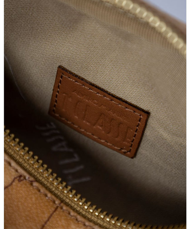 Alviero Martini Prima Classe Beige Cotton Clutch Bag