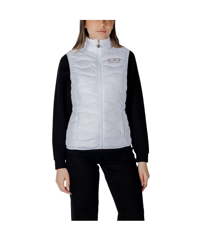 EA7 Emporio Armani White Polyester Sleveless Jacket