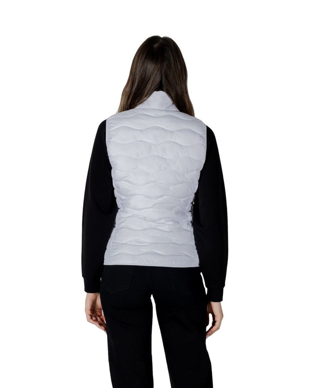 EA7 Emporio Armani White Polyester Sleveless Jacket