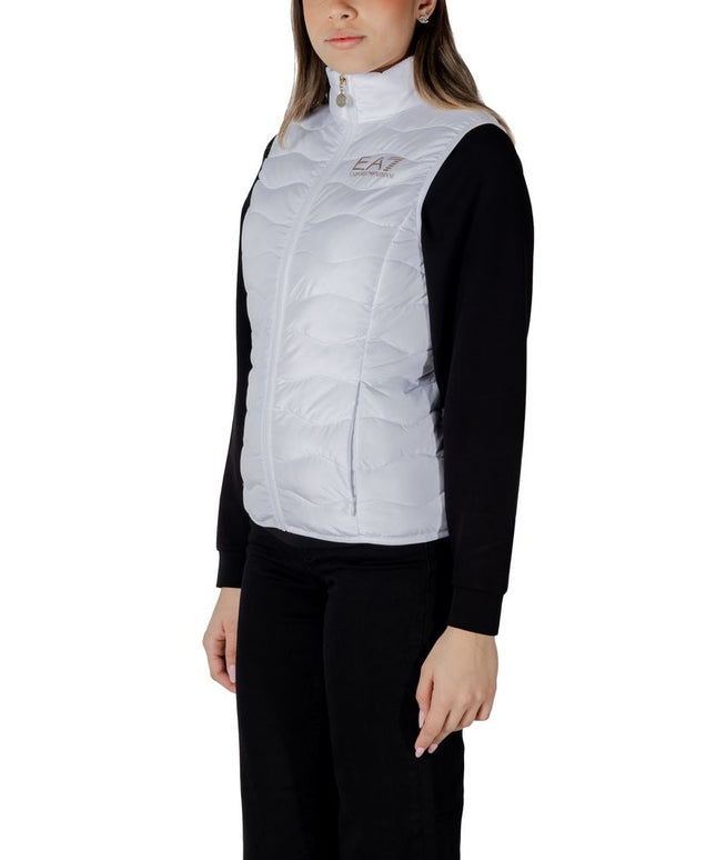 EA7 Emporio Armani White Polyester Sleveless Jacket