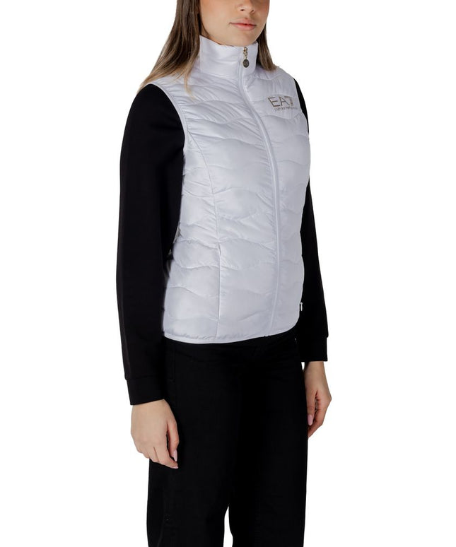 EA7 Emporio Armani White Polyester Sleveless Jacket