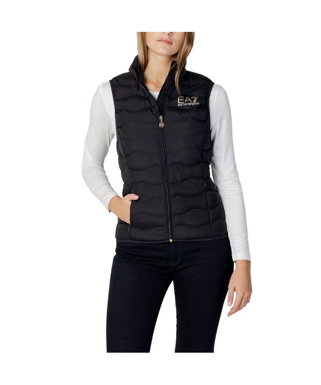 EA7 Emporio Armani Black Polyester Sleveless Jacket