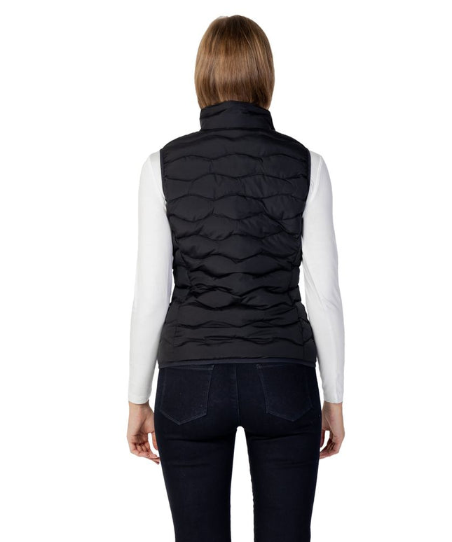 EA7 Emporio Armani Black Polyester Sleveless Jacket