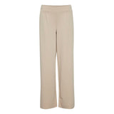 ICHI Beige Recycled Polyurethane Casual Pants