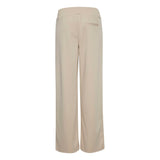 ICHI Beige Recycled Polyurethane Casual Pants