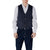 Gianni Lupo Blue Cotton Waistcoat