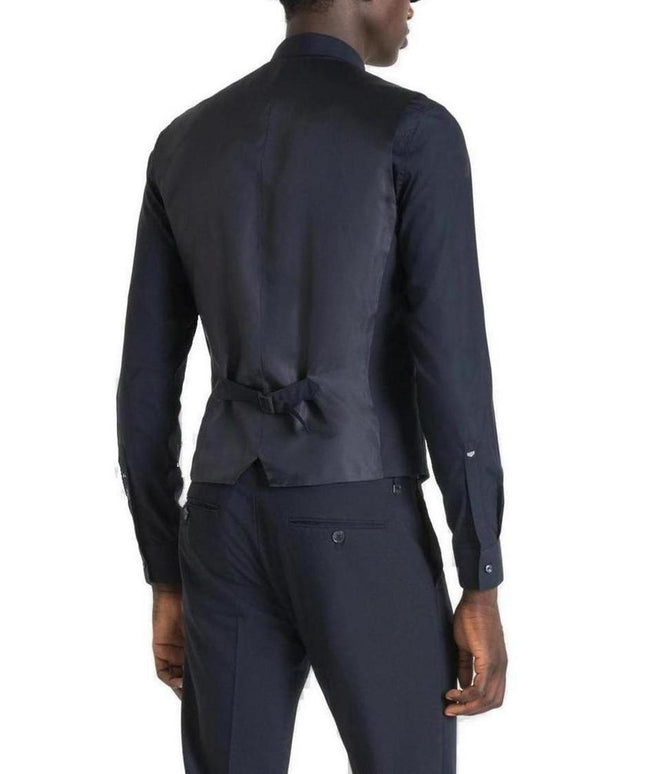 Antony Morato Blue Polyester Waistcoat