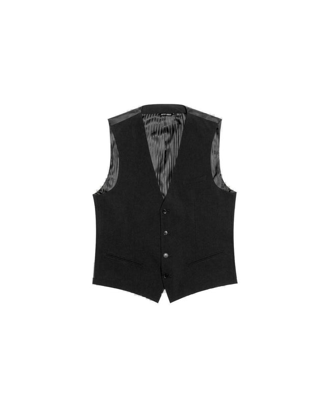 Antony Morato Black Polyester Waistcoat