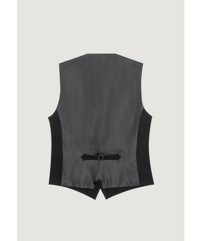 Antony Morato Black Polyester Waistcoat