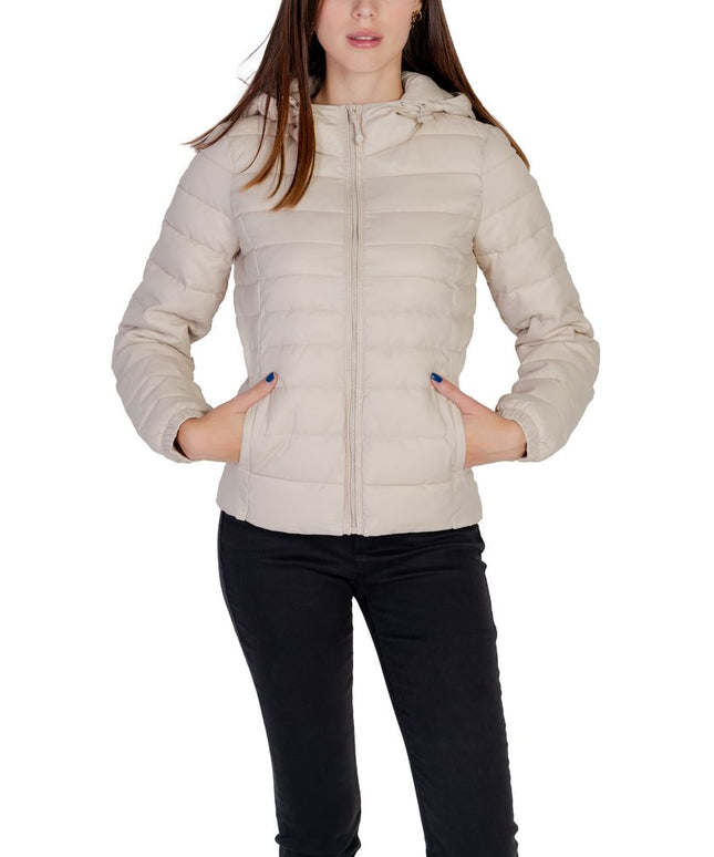 Only Beige Nylon Jackets & Coat