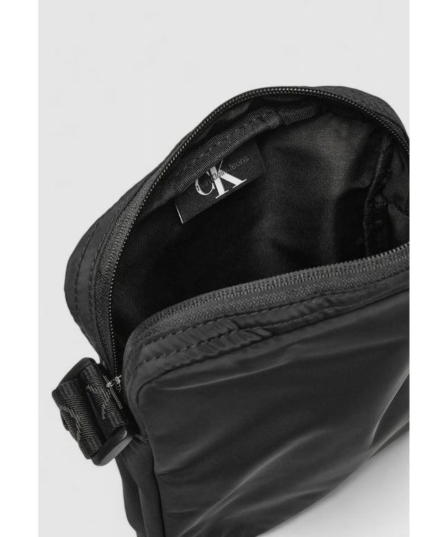 Calvin Klein Black Recycled Polyester Messenger Bag