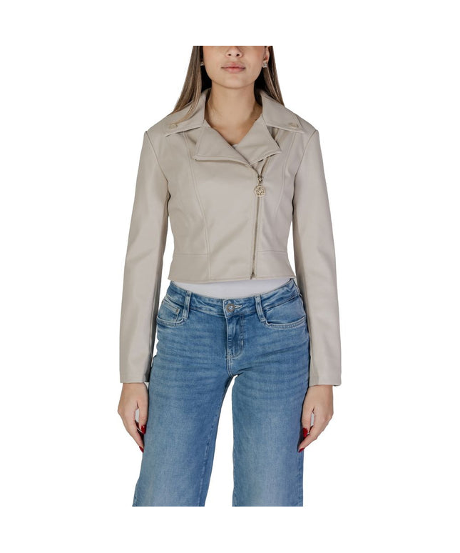 Guess Beige Polyethylene Jackets & Coat