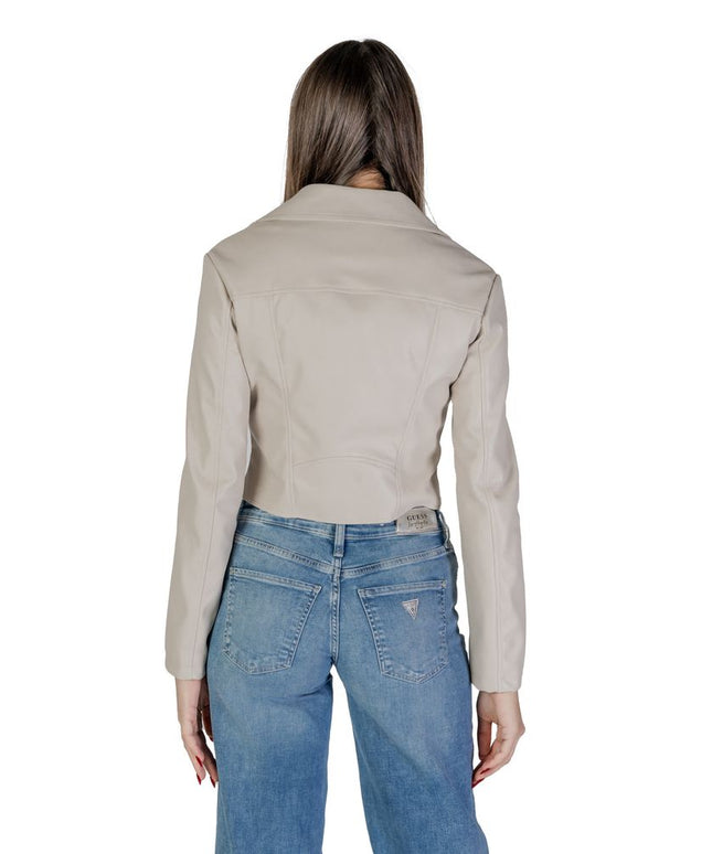 Guess Beige Polyethylene Jackets & Coat