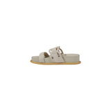 Liu Jo Gray Leather Sandal