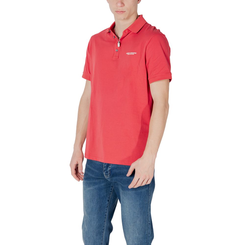 Armani Exchange Red Cotton Polo Shirt