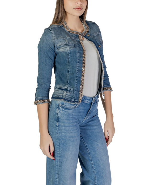 Liu Jo Light Blue Cotton Jackets & Coat