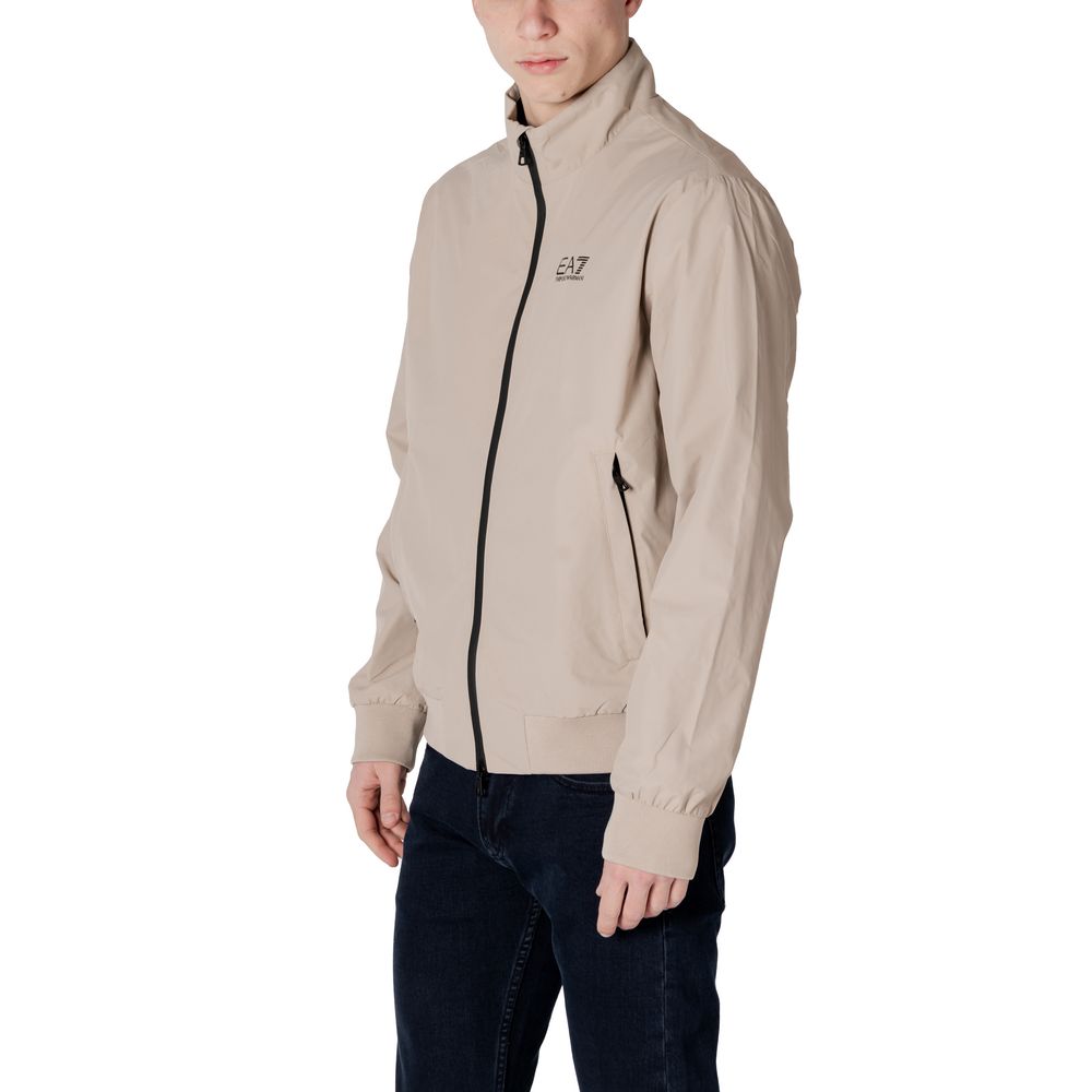 EA7 Emporio Armani Beige Polyamide Jackets & Coat