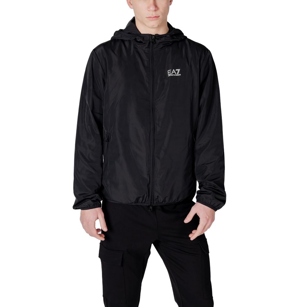 EA7 Emporio Armani Black Polyester Shell Jacket
