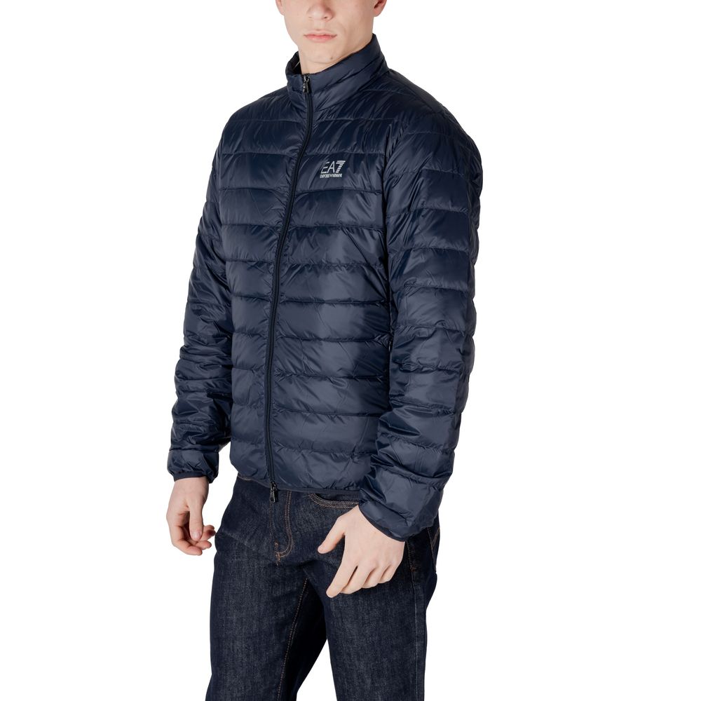 EA7 Emporio Armani Blue Polyamide Jackets & Coat