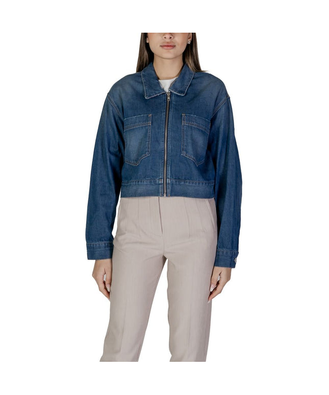 Replay Blue Cotton Jackets & Coat