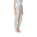 Vila Clothes Cream Viscose Pant