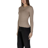 Vila Clothes Beige Recycled Polyester Sportswear