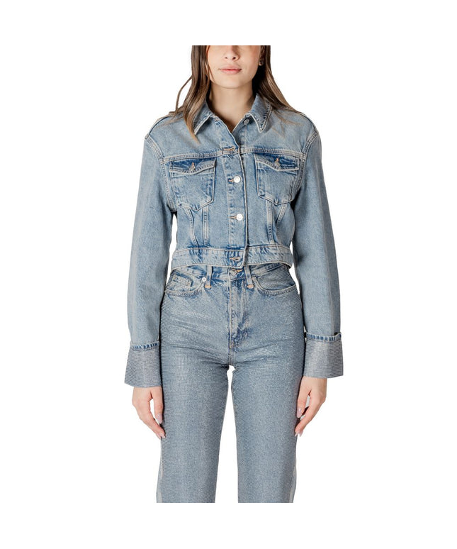 Only Light Blue Organic Cotton Jackets & Coat
