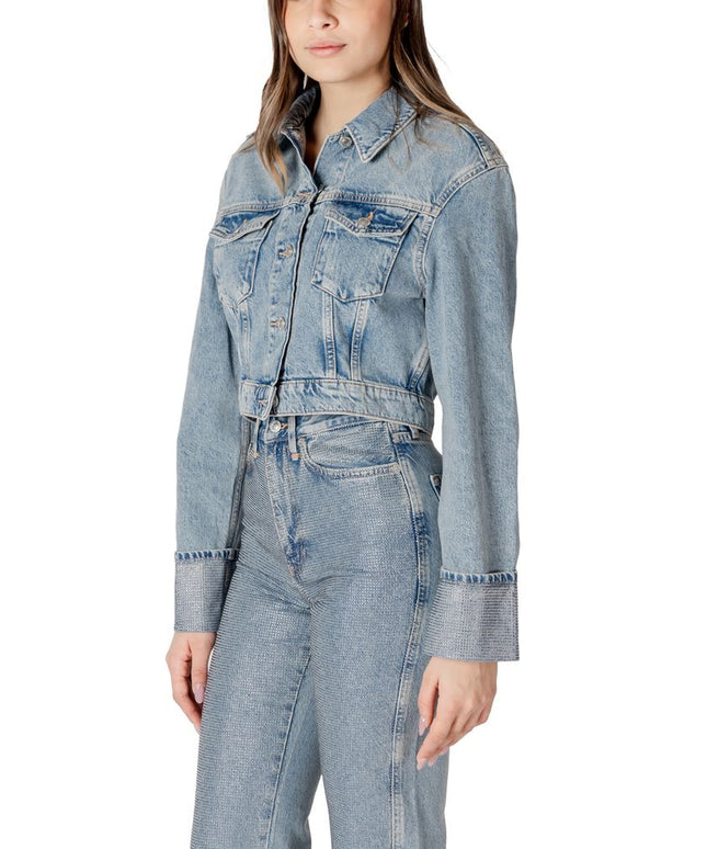 Only Light Blue Organic Cotton Jackets & Coat