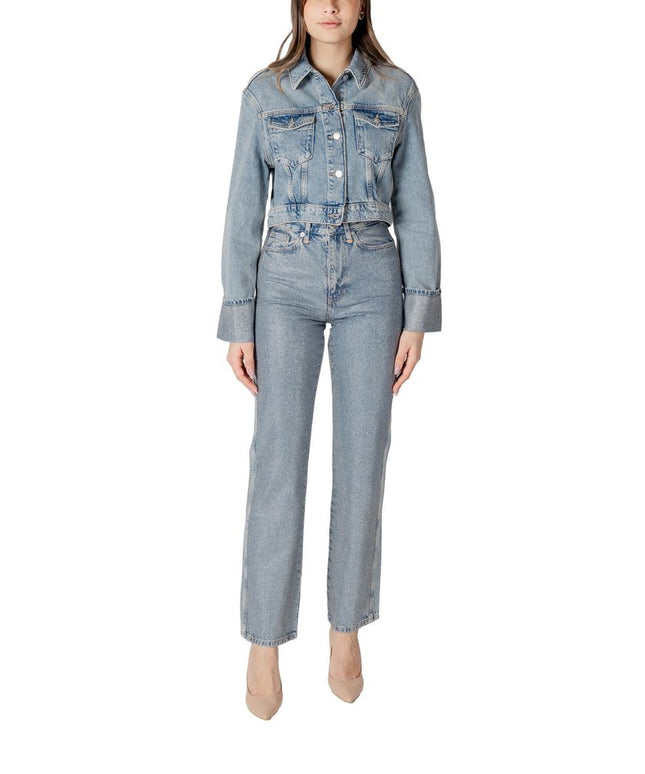 Only Light Blue Organic Cotton Jackets & Coat