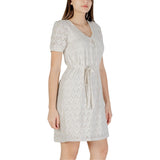Vila Clothes Beige Recycled Polyester Short