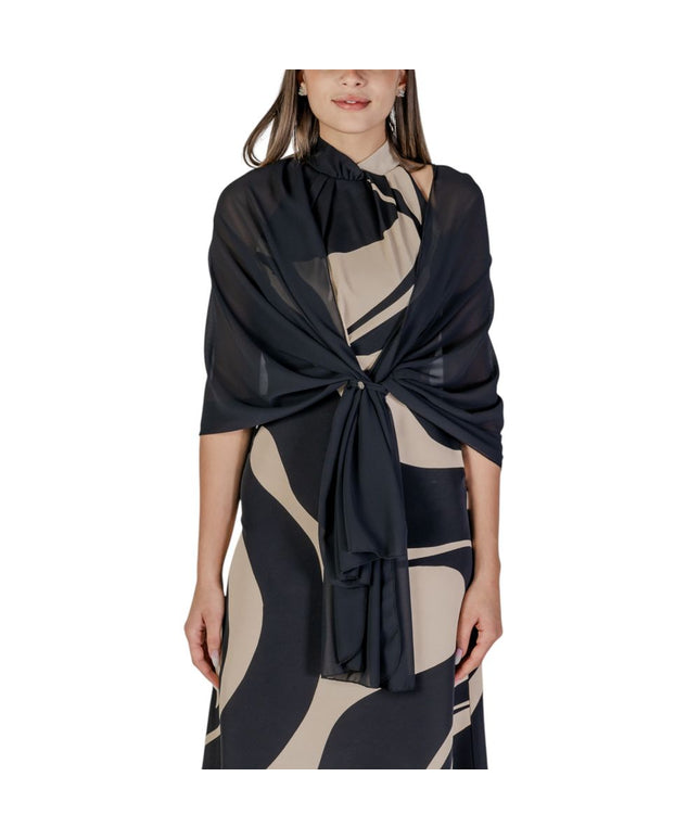 Rinascimento Black Polyester Scarf