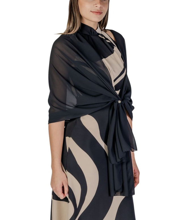 Rinascimento Black Polyester Scarf